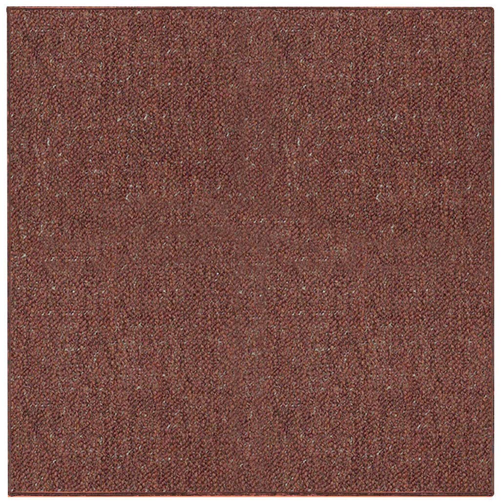Ambiant Saturn Collection Pet Friendly Indoor Outdoor Area Rugs Rust - 7' Square | Non-Slip Durable Rug for Living Room, Patio & Deck | Eco-Friendly & Easy to Clean