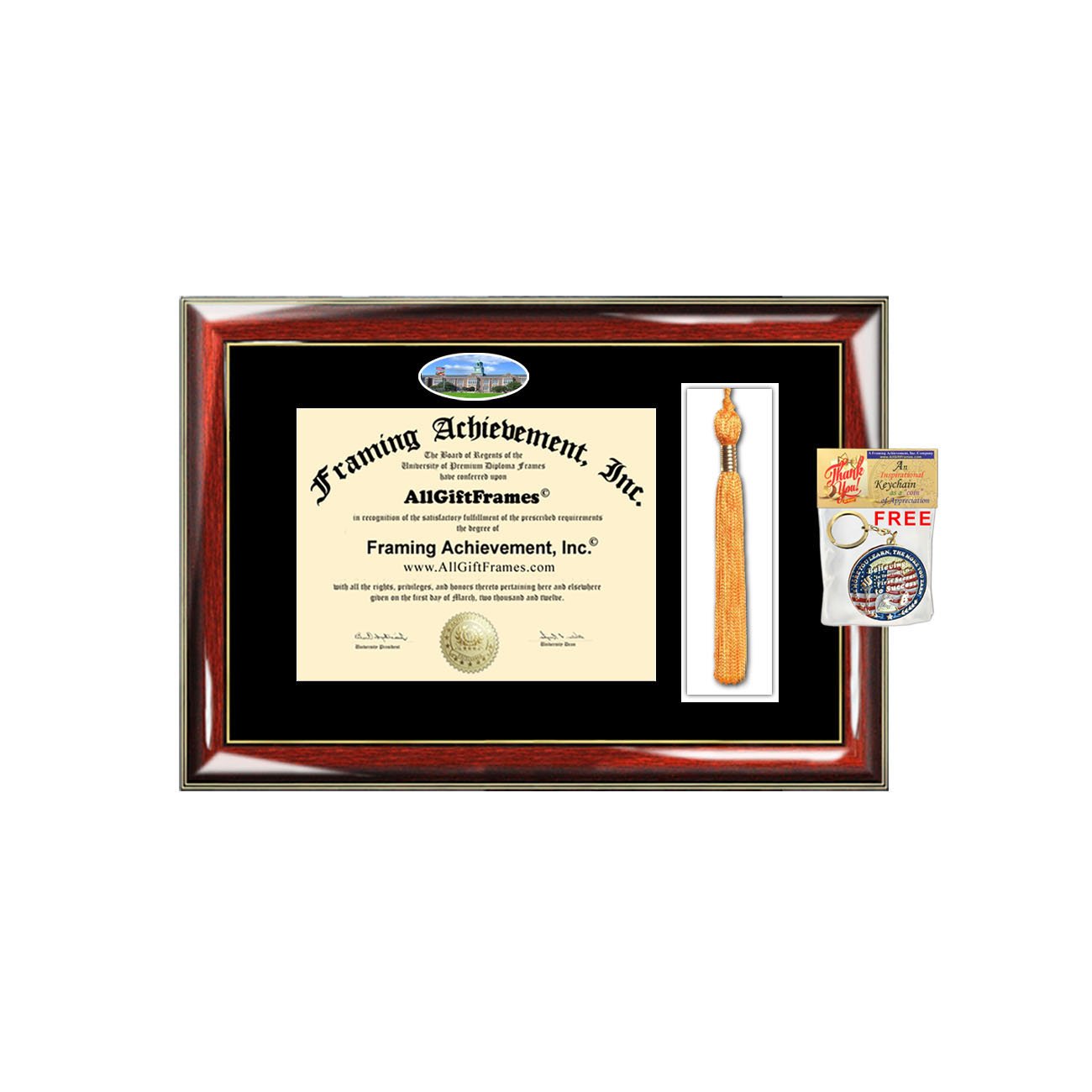 Towson University Graduation Tassel & Diploma Frame - Custom Degree Display with Tassel Box for Bachelor, Master, MBA, PhD Certificates | Perfect Campus Gift for Graduates, Office Decor & Alumni Memorabilia