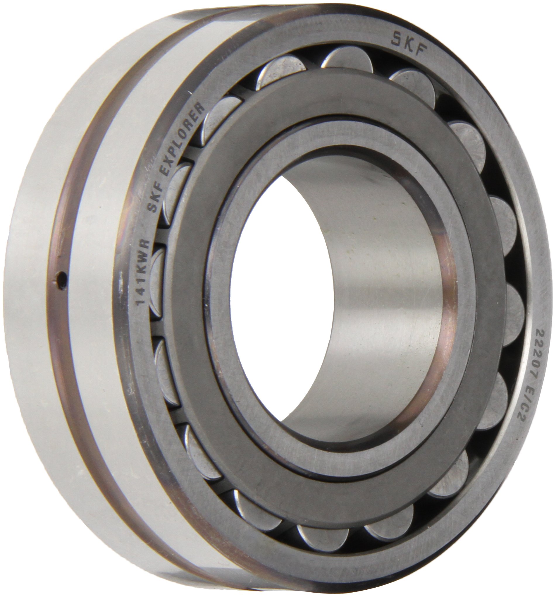 SKF 22308 E/C2 Spherical Radial Bearing - Straight Bore, Lubrication Groove, 3 Hole Outer Ring, Steel Cage, C2 Clearance, 40mm Bore, 90mm OD, 33mm Width - Ideal for Heavy-Duty Industrial Machinery, Agricultural Equipment, and Automotive Applications
