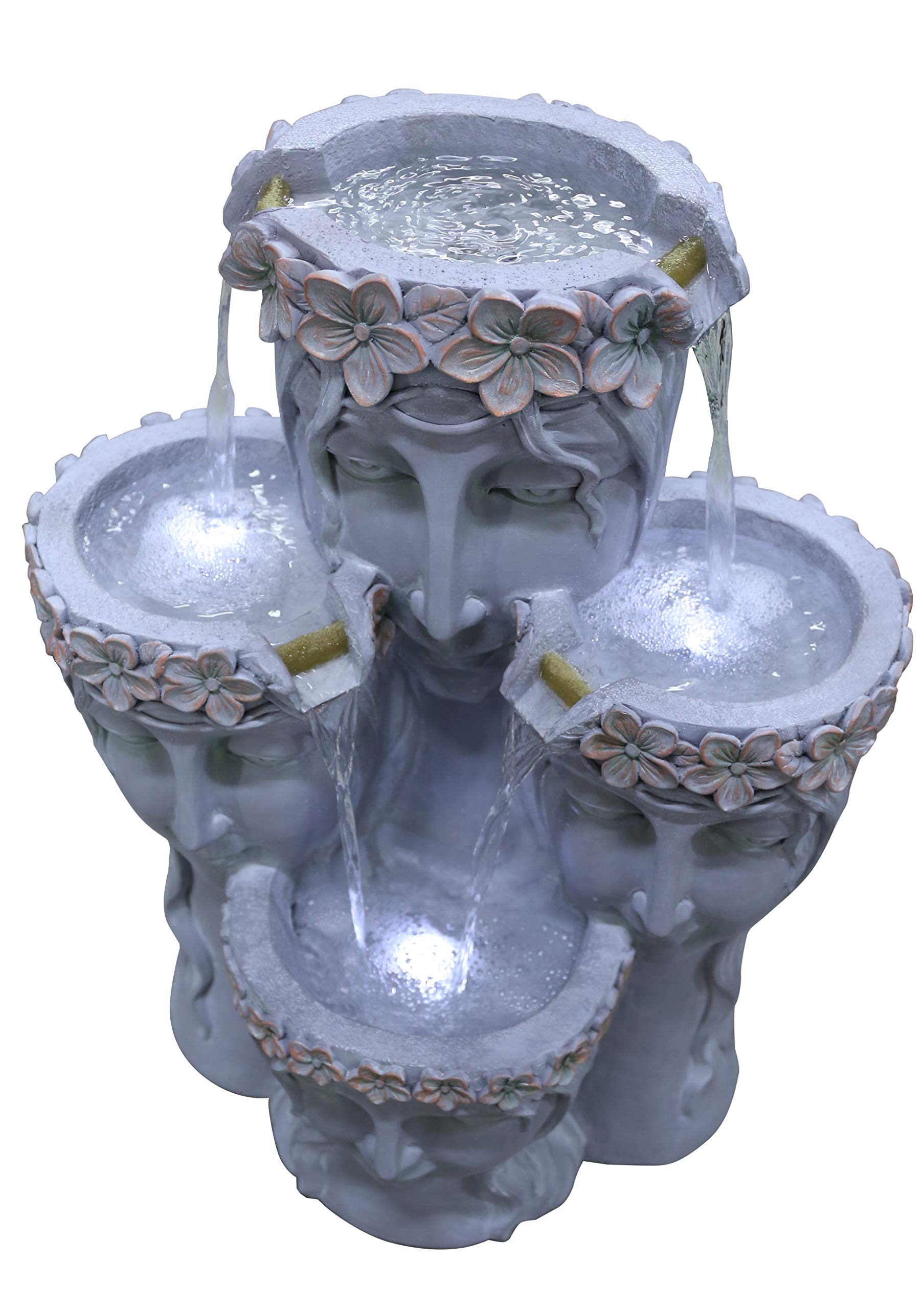 3-Tier Flower Girl Fountain - Elegant Wedding Centerpiece for Outdoor Garden & Indoor Decor
