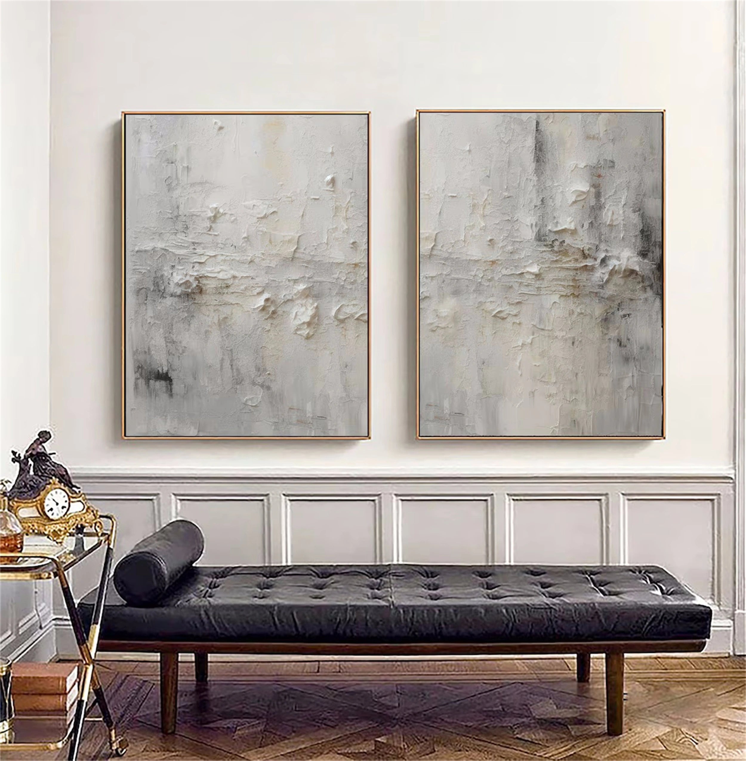 Abstract Painting Set of 2 - Modern Wall Art for Living Room & Bedroom Decor - #AB095