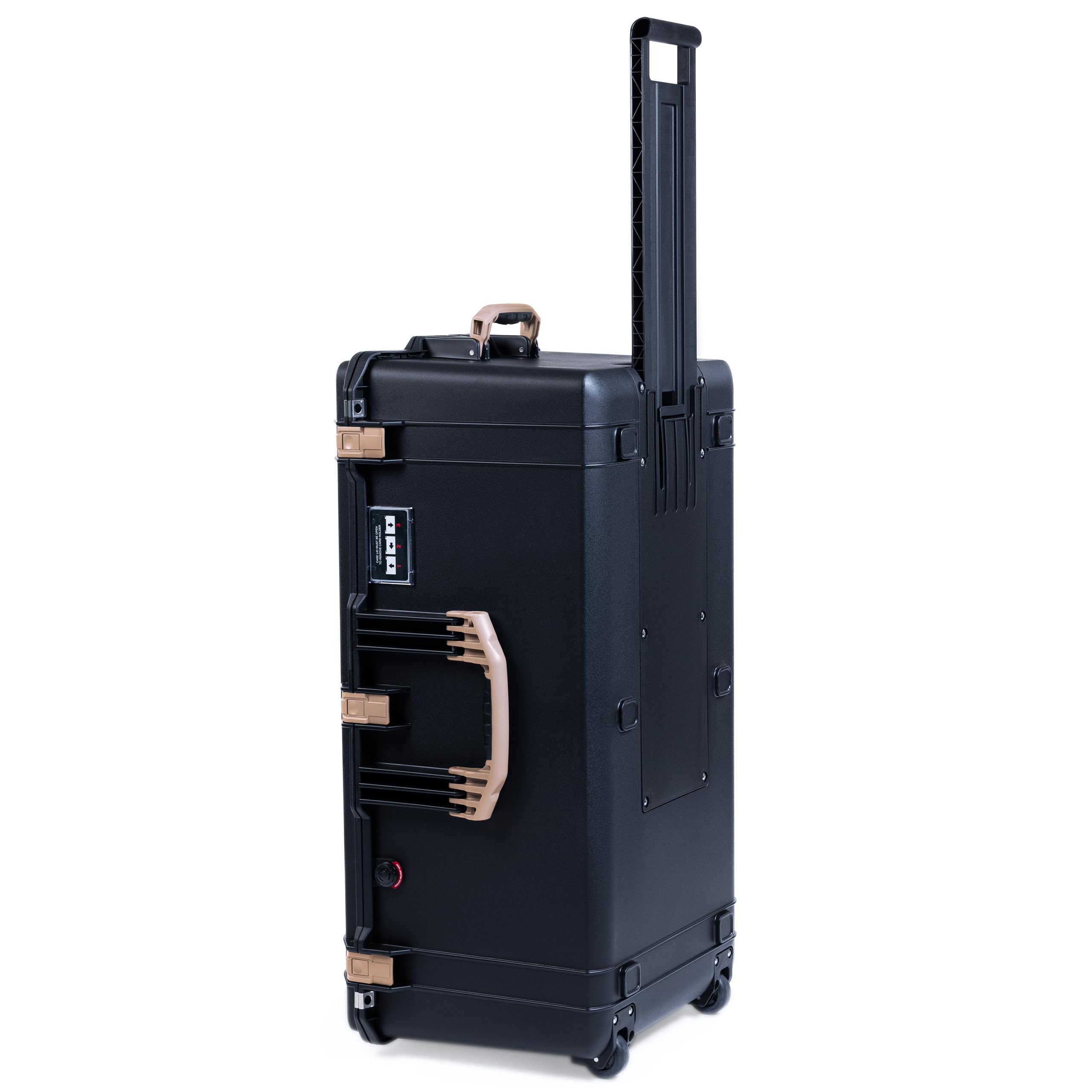 Pelican Air 1646 Waterproof Hard Case - Large Size (Case Only) - Black with Desert Tan Handles & Latches - Perfect for Travel, Outdoor Adventures & Equipment Protection
