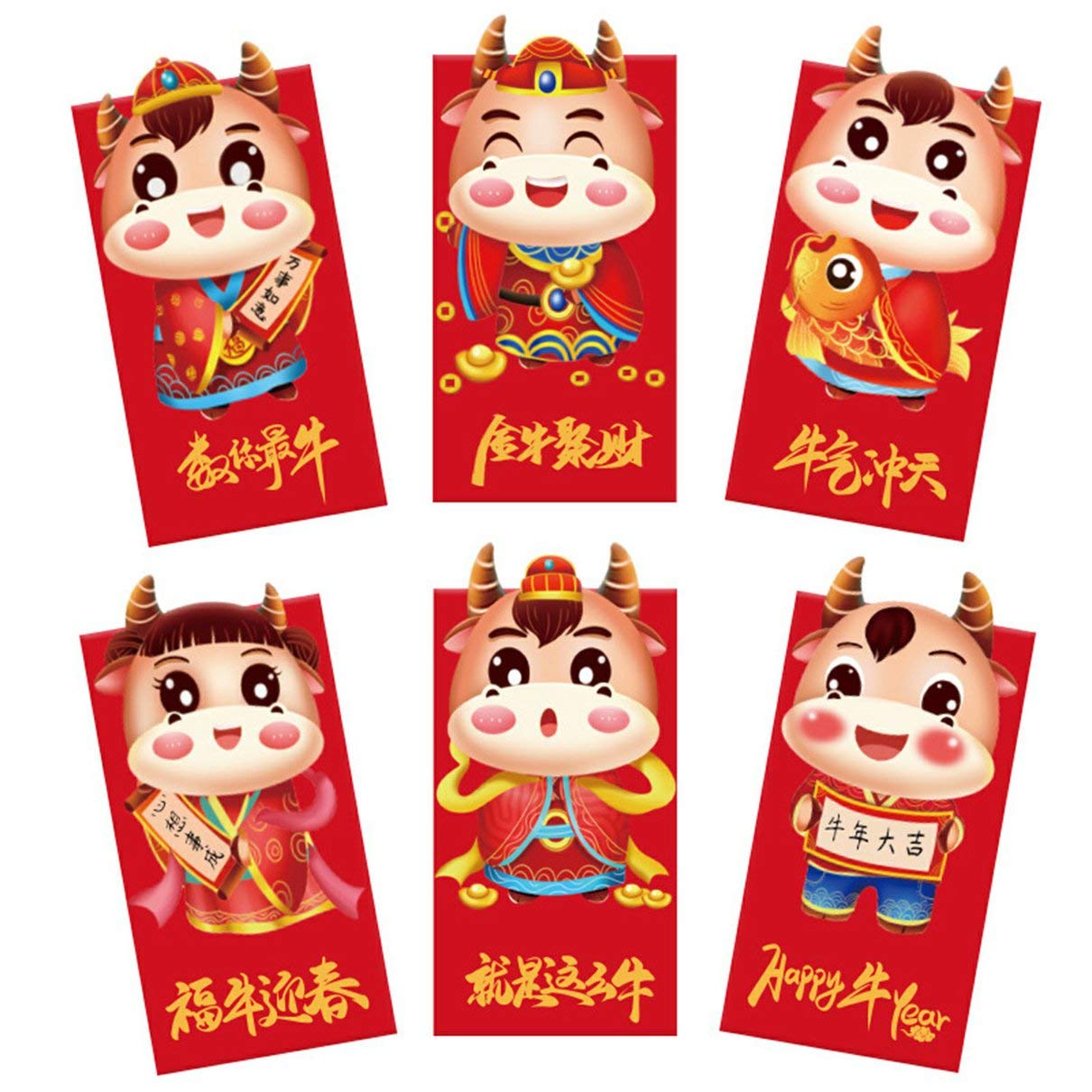 Chinese New Year Red Envelopes - 3D Cartoon Lucky Money Envelopes with Creative Designs (H-82) for Gifts, Celebrations & Good Fortune