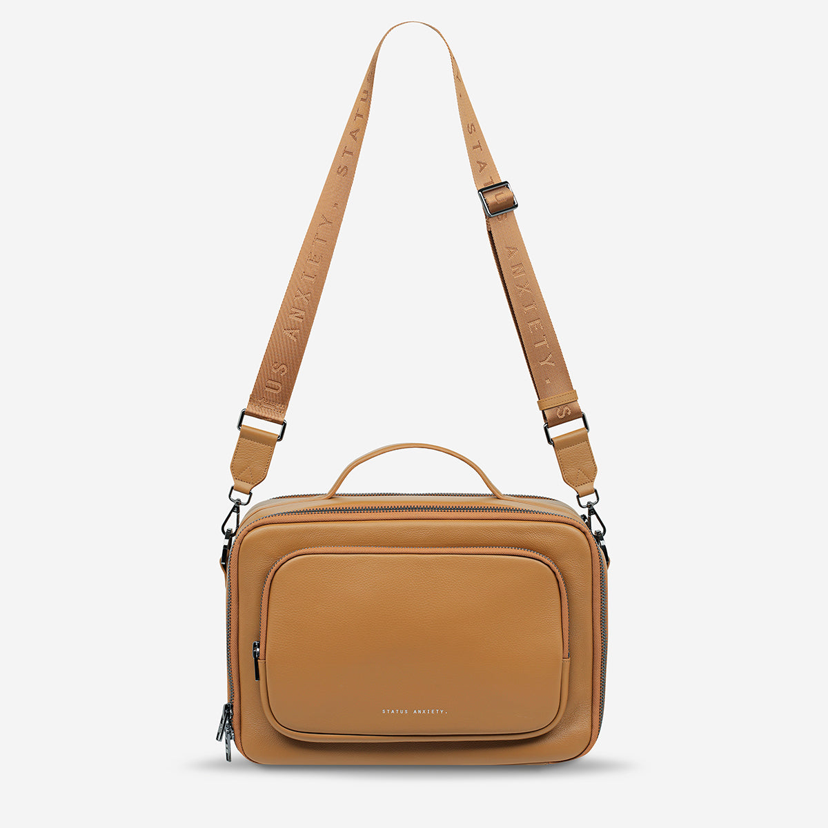 Vintage Leather Crossbody Bag for Women - Stylish Tan Shoulder Purse with Adjustable Strap, Perfect for Travel, Work & Everyday Use