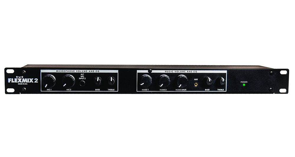 FlexMix 2.2 6-Channel Professional Audio Mixer with Front Aux Input - Perfect for DJs, Live Performances & Studio Recording