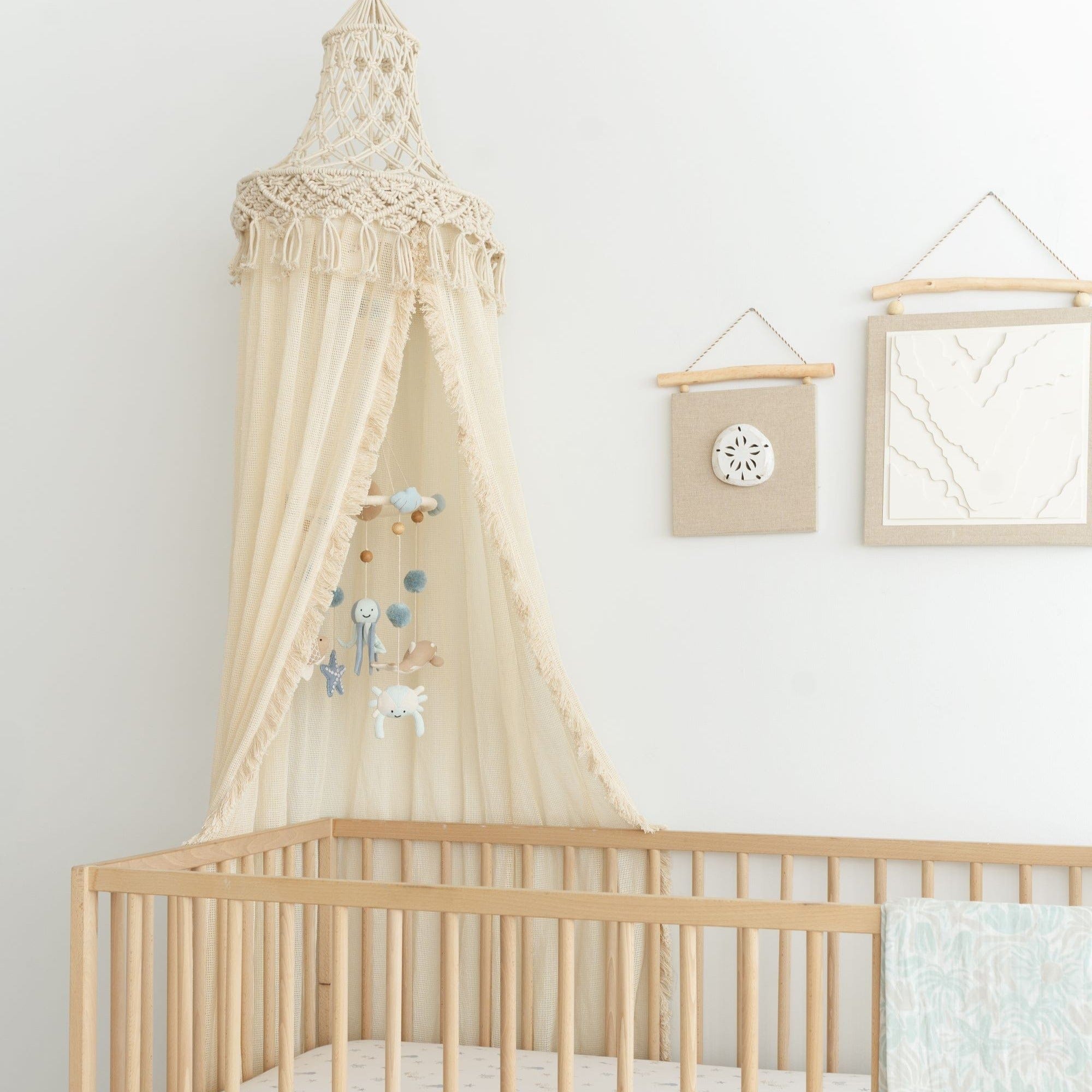 Crane Baby Cove 3-Piece Beach Life Wall Decor Set - Coastal Nursery Decor for Baby Room, Kids Bedroom & Beach House