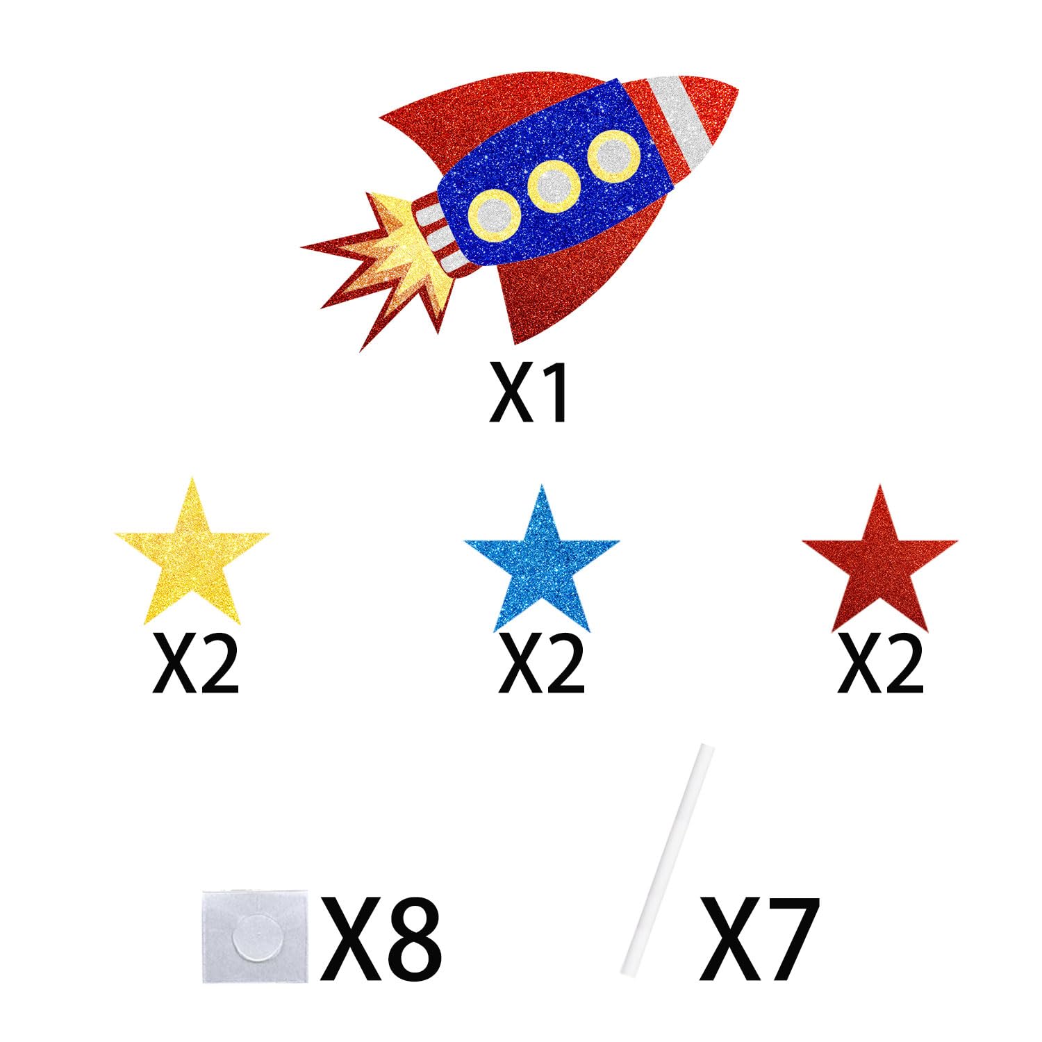 Space Rocket Cake Topper for Birthday Party Decorations - Astronaut & Spaceship Theme - Outer Space Party Supplies - Perfect for Kids Birthday, Baby Shower & Space-Themed Celebrations