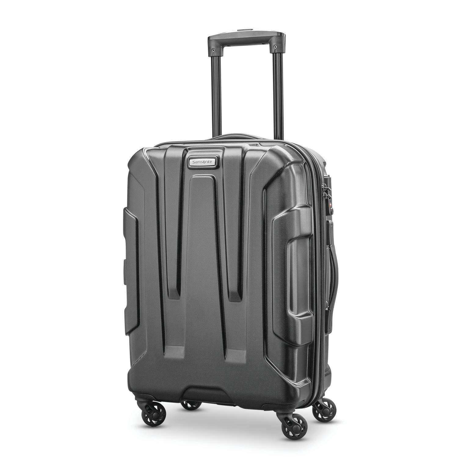 Samsonite Centric 20-Inch Expandable Hardside Spinner Carry-On Luggage - Lightweight & Durable Suitcase for Travel, Business Trips & Weekend Getaways (Black)