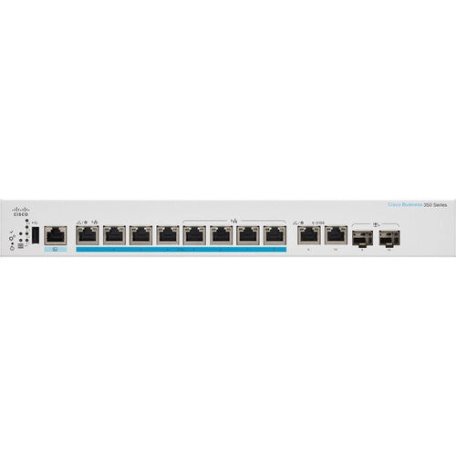 Cisco CBS350 8-Port 2.5G PoE+ Managed Switch with 10G SFP+/RJ45 Combo Ports (240W) - Ideal for Small Business Networks, IP Camera Systems & High-Speed Data Transfer