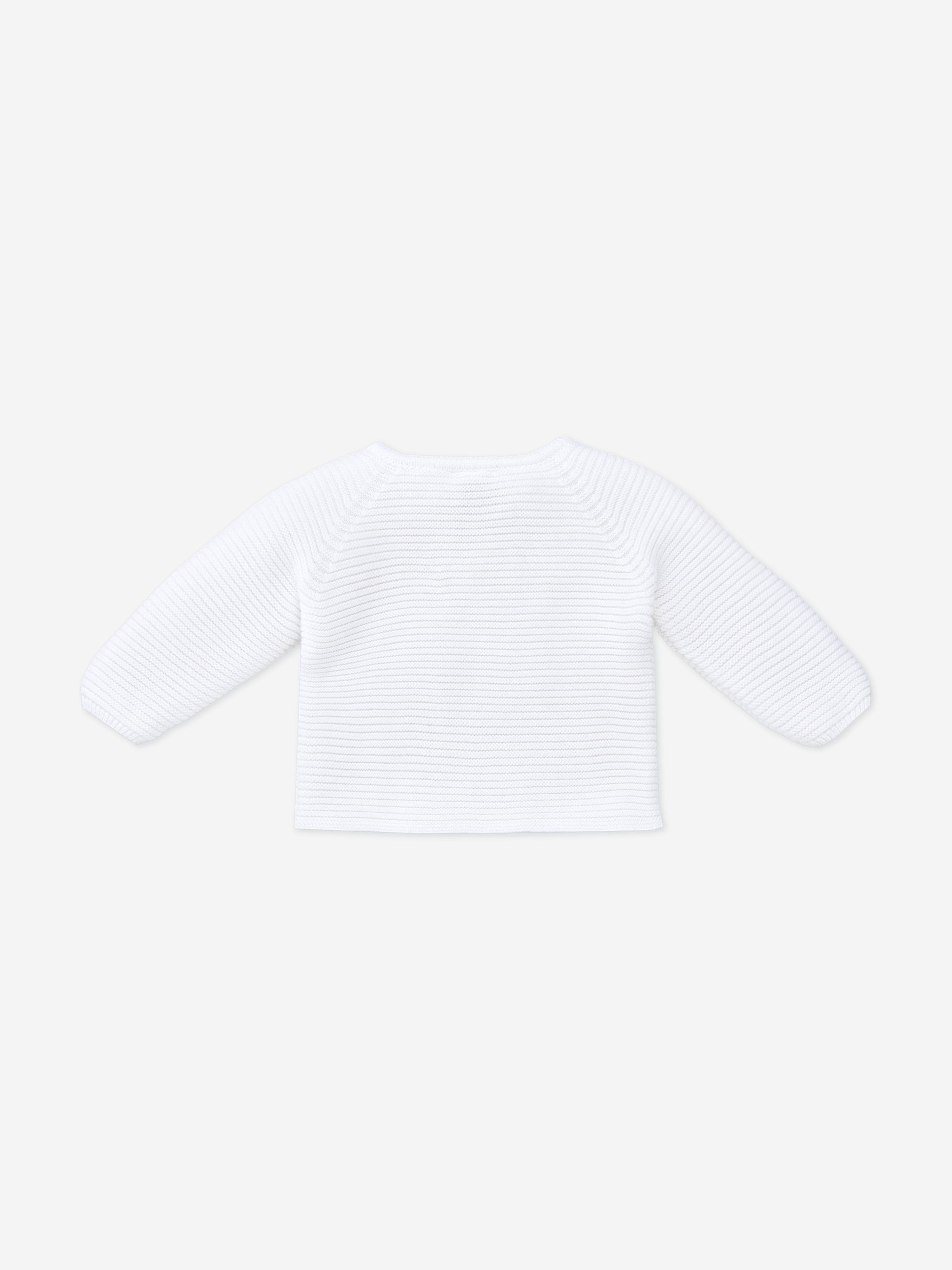 Soft White Baby Knitted Cardigan - Cozy & Stylish for Newborns & Toddlers - Perfect for Photos, Outings & Special Occasions
