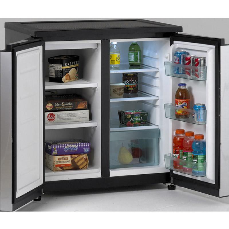 Avanti 5.5 Cu.Ft Compact Refrigerator with Freezer - Stainless Steel (RMS551SS) - Perfect for Dorm, Office, Apartment & Small Spaces