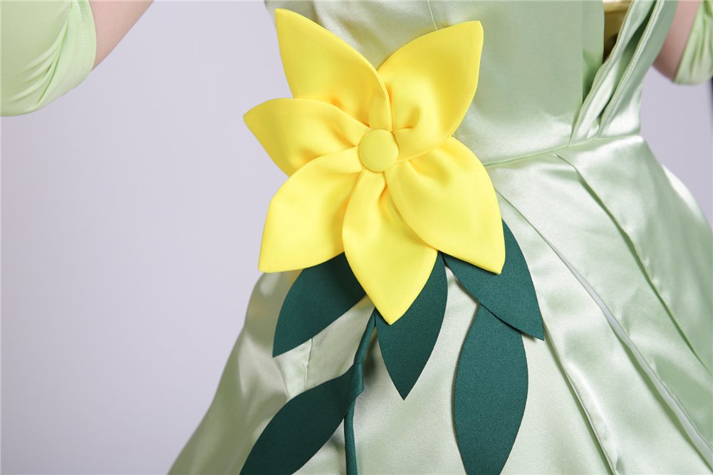 Deluxe Frog Princess Costume for Women - Hand-Sewn Leaf Design Cosplay Dress | Perfect for Halloween, Cosplay Parties & Themed Events