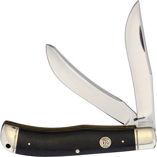 Marbles MR433 Saddlehorn D2 Folding Pocket Knife - High Carbon Steel Blade, Compact & Durable EDC Tool for Camping, Hiking & Outdoor Adventures