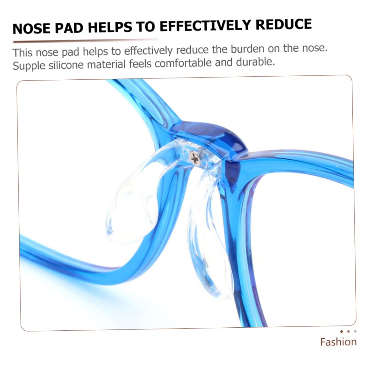 GLEAVI 12-Pack Silicone Glasses Nose Pads for Kids - Soft Nose Cushions, Anti-Slip Eyeglass Nose Pads, Comfortable Reading Glasses Support - Perfect for Children's Eyewear, School, and Daily Use