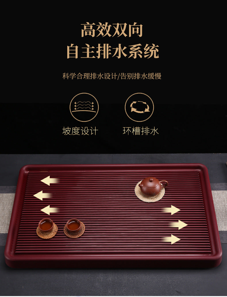 Premium Bamboo Tea Tray with Drainage - Elegant Brewing Tray for Chinese Gongfu Tea Ceremony, Japanese Matcha, and Herbal Tea Preparation - Perfect for Tea Lovers and Home Decor