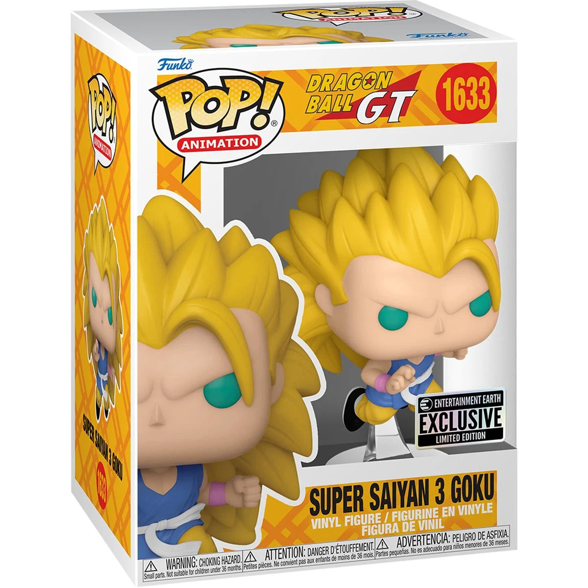 Dragon Ball GT Super Saiyan 3 Goku Funko Pop! Vinyl Figure #1633 - EE Exclusive Collectible for Anime Fans & Home Decor