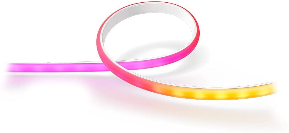 Philips Hue Gradient LED LightStrip 55-inch - Smart TV Backlight Sync with Music & Games | Requires Hue Hub & Sync Box (Certified Renewed) - Perfect for Home Theater, Gaming Setup & Party Lighting