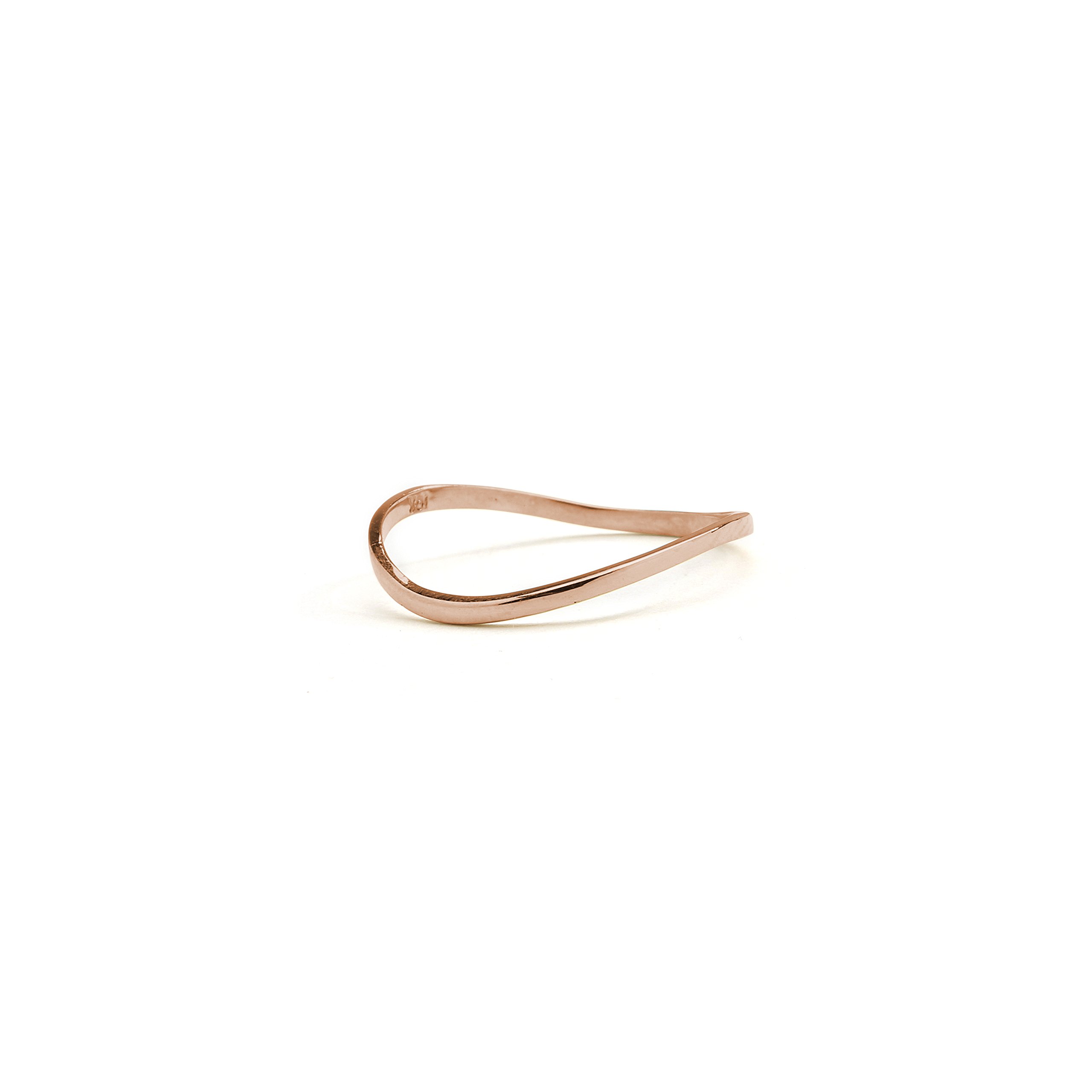 10K Yellow Gold, White Gold, or Rose Gold 3mm Comfort Fit Curved Double Wave Ring for Women - Elegant Stackable Wedding Band, Anniversary Gift, Everyday Jewelry for Special Occasions