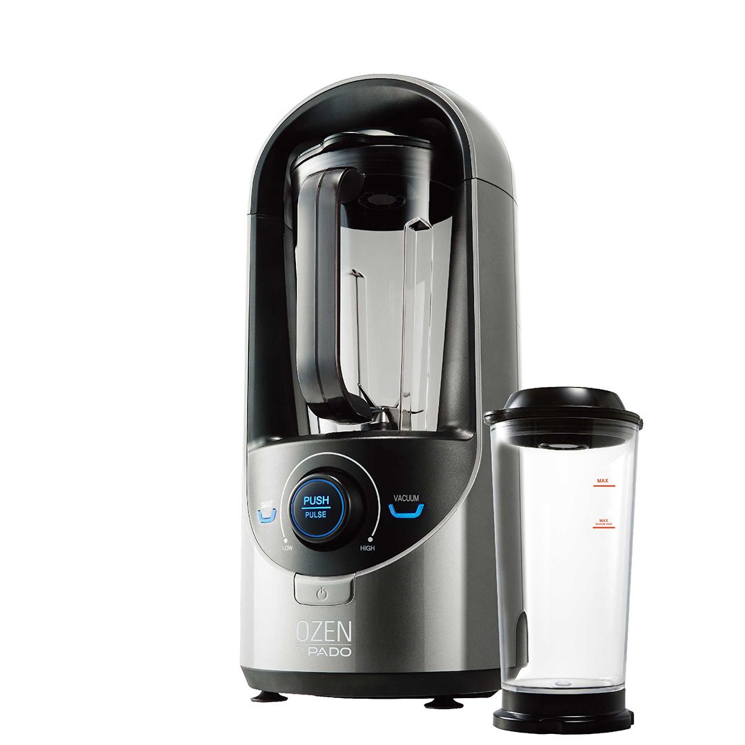 Pado Ozen 310 Vacuum Blender - High-Performance Countertop Blender for Smoothies, Juices & Nutrient-Rich Drinks | Prevents Separation | Includes Vacuum Storage Container (Silver) | Perfect for Healthy Breakfasts, Post-Workout Shakes & Meal Prep