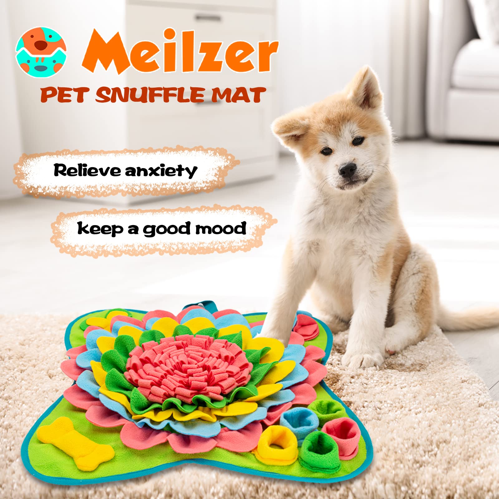 **Interactive Snuffle Mat for Dogs - Non-Slip, Durable Pet Feeding Mat for Small & Medium Breeds - Encourages Natural Foraging Skills - Portable Puzzle Toy for Treats (Pink) - Perfect for Indoor & Outdoor Play, Training & Mental Stimulation**