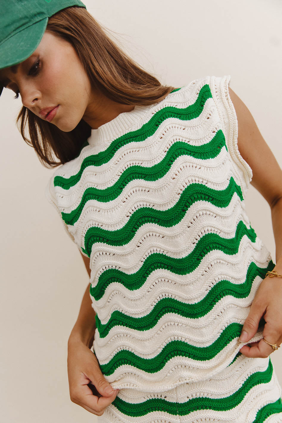 Elenor Green Knit Top for Women | Soft Comfortable Casual T-Shirt | Perfect for Everyday Wear, Office & Outings
