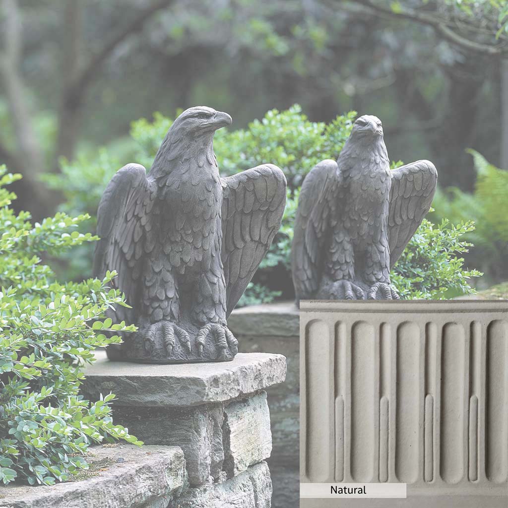 Campania International Eagle Statue - Left & Right Gazing - Elegant Home & Garden Decor for Outdoor & Indoor Use