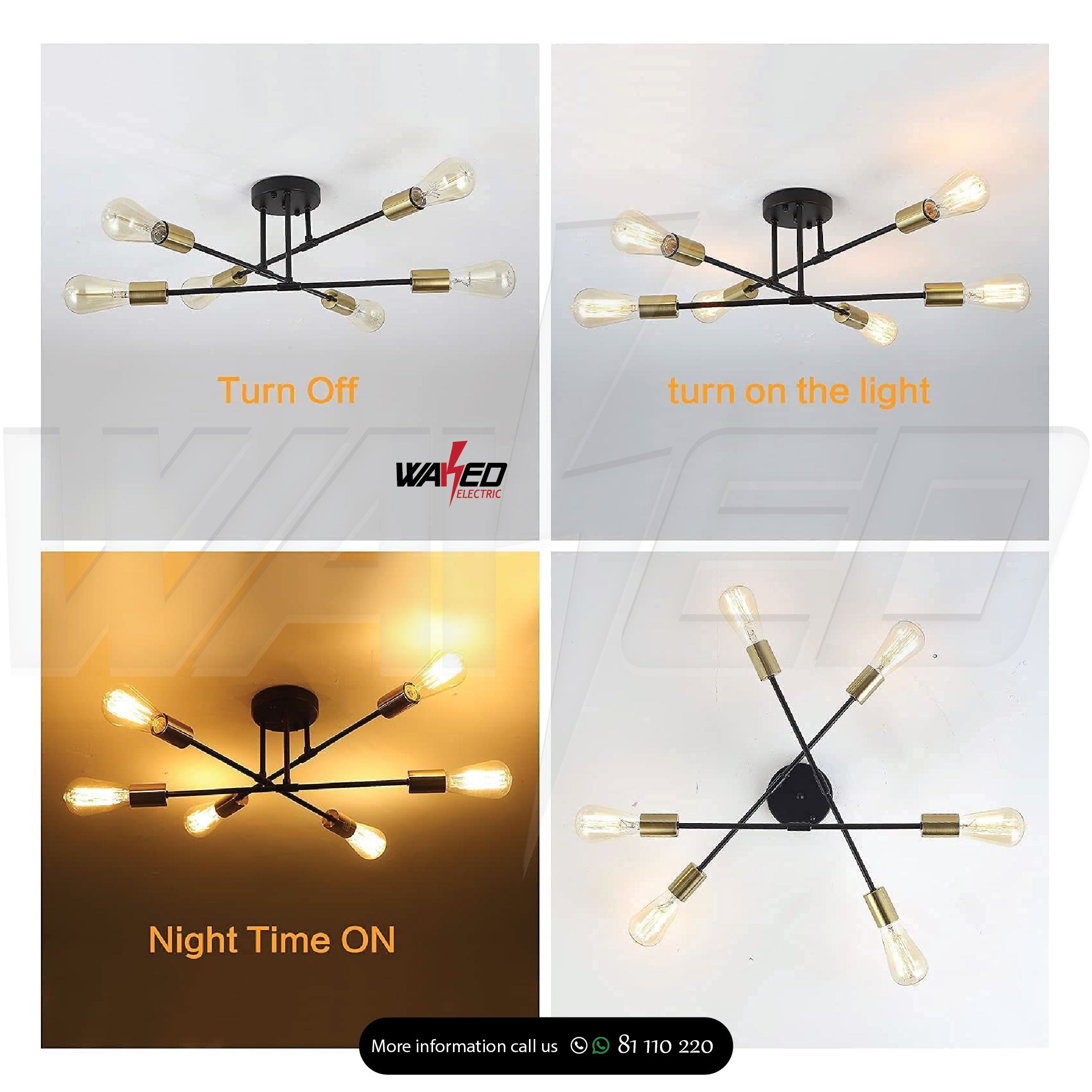 6-Light Crystal Chandelier - Elegant Dining Room Lighting Fixture for Home Decor | Perfect for Living Room, Bedroom & Entryway