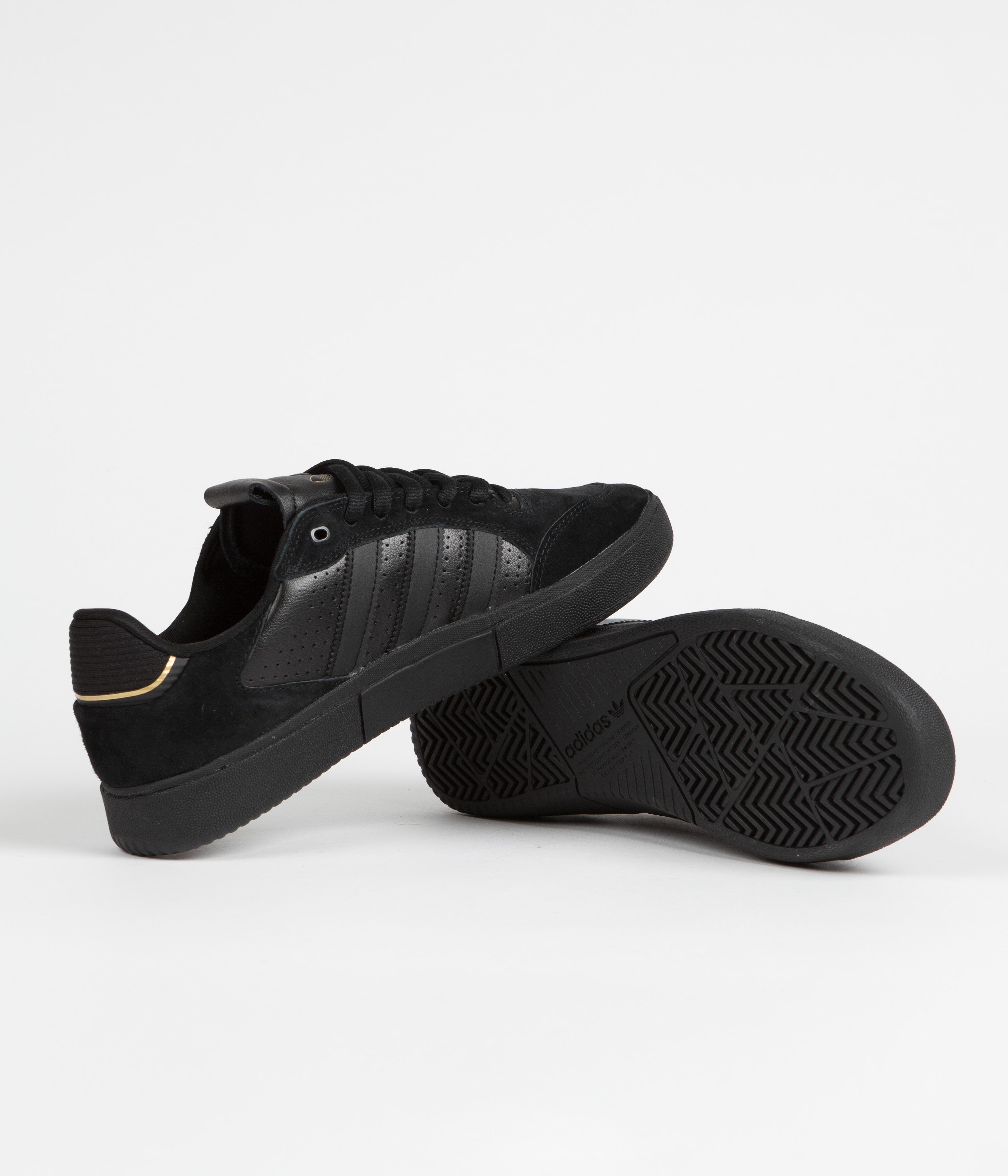 Adidas Tyshawn Low Shoes for Men - Core Black/Gold Metallic Basketball Sneakers | Lightweight & Comfortable for Casual Wear, Street Style & Gym Workouts