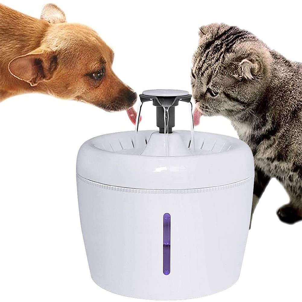 SPNEC 2.5L Automatic Pet Water Fountain - USB Powered Quiet Cat & Dog Water Dispenser with Filter for Home, Office, or Travel Use