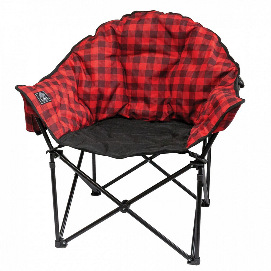 KUMA Lazy Bear Chair - Oversized Plush Gaming Chair with Red Plaid Design, Ergonomic Support for Adults - Perfect for Gaming, Lounging & Home Office Comfort