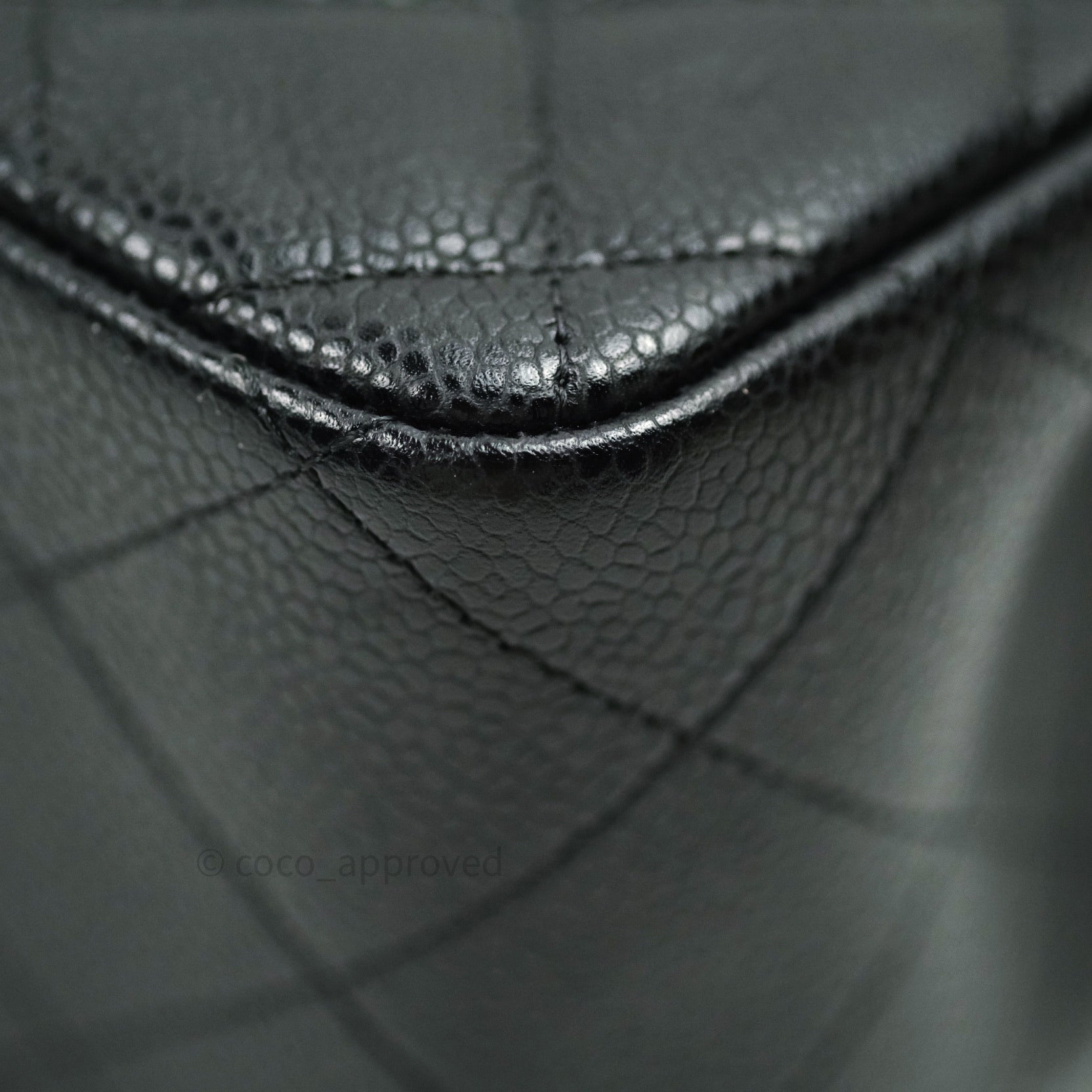 Chanel Classic Jumbo Double Flap Bag Black Quilted Caviar Leather with Silver Hardware - Luxury Designer Handbag for Women, Perfect for Evening Events & Special Occasions