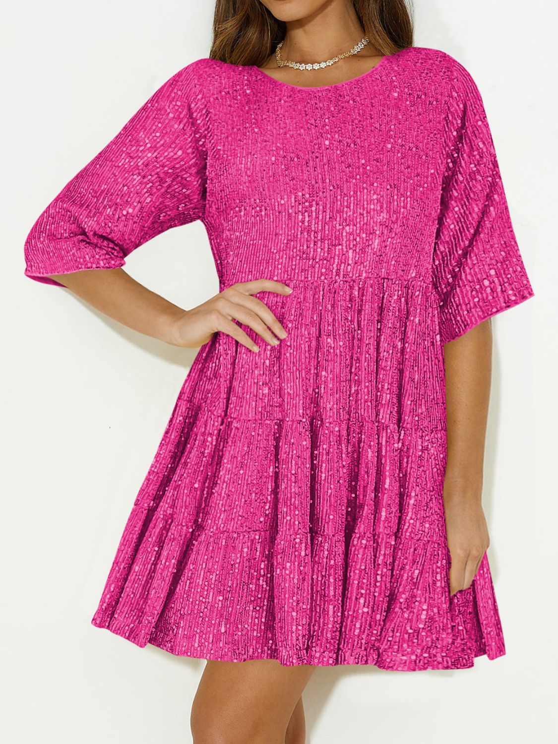 Sparkly Sequin Mini Cocktail Dress for Women - Elegant Party & Evening Wear for Night Out, Club, Prom, or Special Events