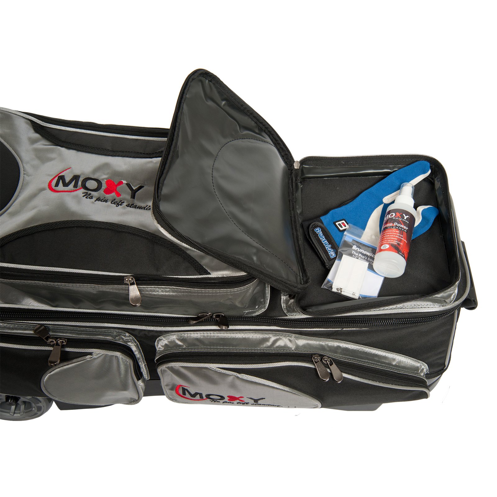 Premium Triple Roller Bowling Bag - Silver & Black for Easy Transport | Perfect for League Play, Tournaments & Practice Sessions