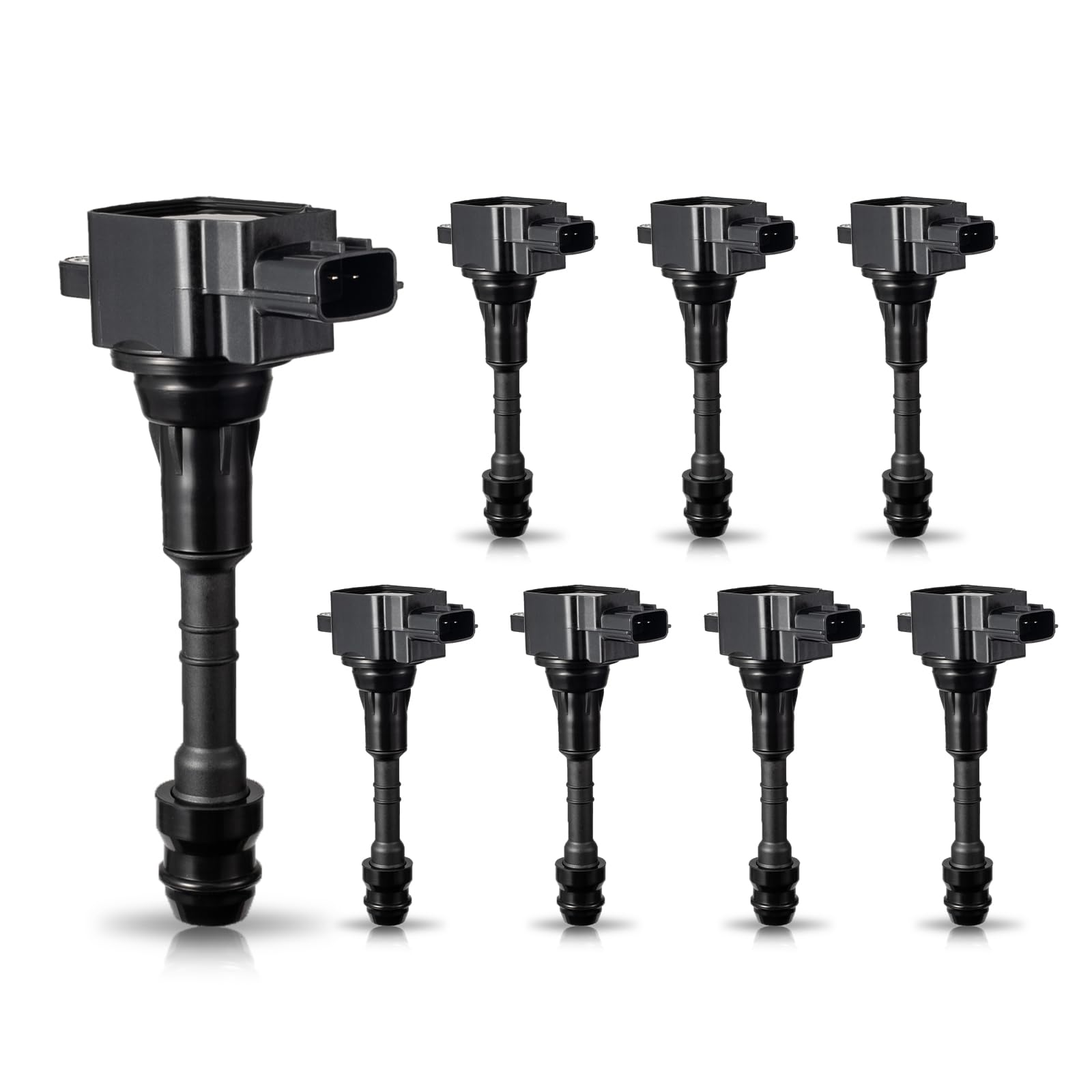 ENA Set of 8 Ignition Coil Packs 5.6L V8 Compatible with Infiniti QX56 & Nissan Titan Truck, Armada (2004-2006) - Replacement for UF510, C1483, 224487S015, 5C1482 - Improves Engine Performance & Fuel Efficiency