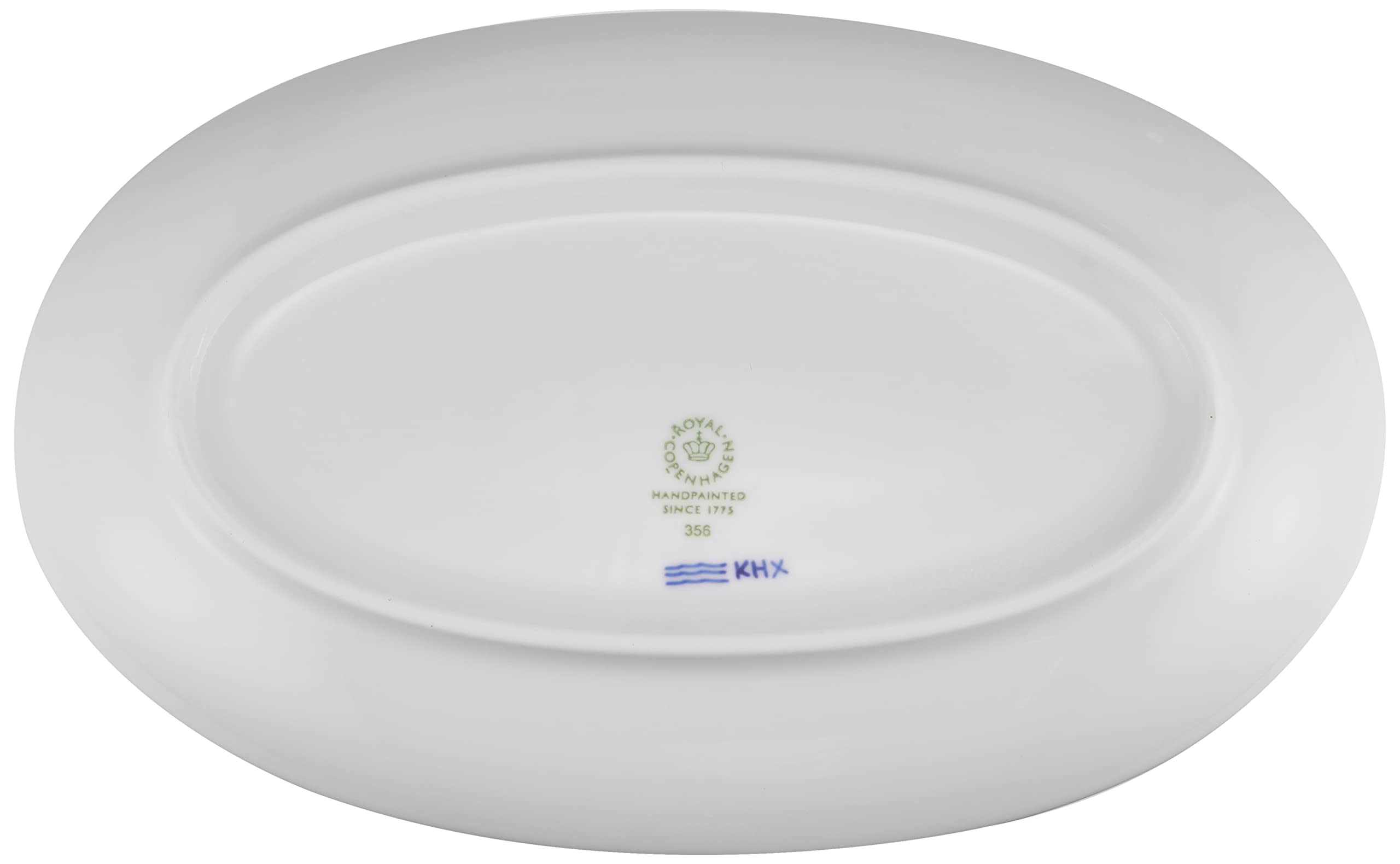Royal Copenhagen 1028178 Blue Fluted Plain Alphabet Plate 