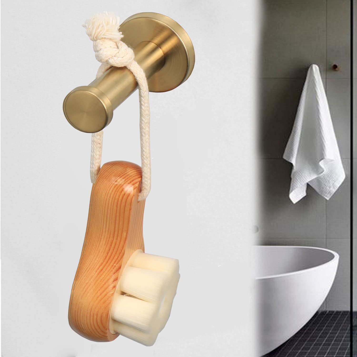 6 Pack Round Stainless Steel Bath Towel Hooks - Heavy Duty 304 SUS Wall Mounted Coat & Robe Hangers for Bathroom, Bedroom, Kitchen - Gold Finish (3 Inch) - Perfect for Organizing Towels, Robes & Clothes in Home & Hotel Spaces