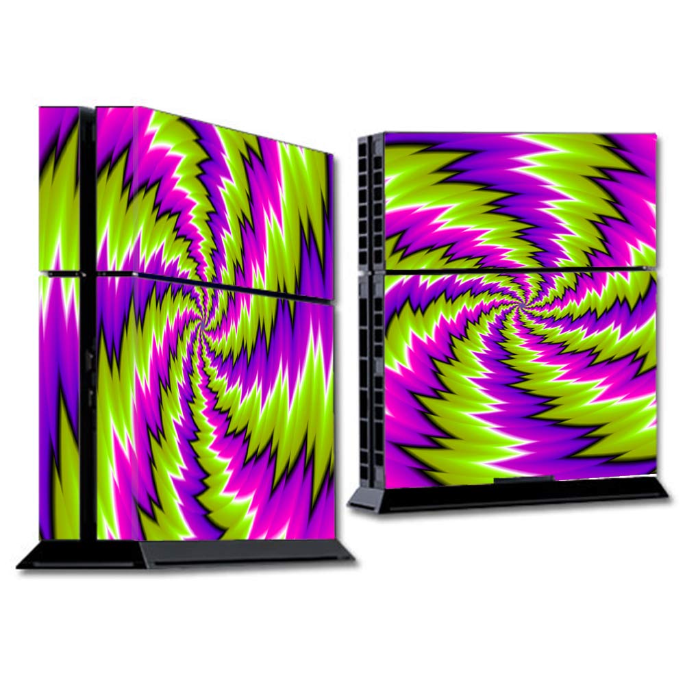 PS4 Console Skin Wrap - Compatible with Sony Playstation 4 - Psychedelic Swirl Vinyl Decal Sticker Overlay - Gaming Accessory for Enhanced Console Protection & Style