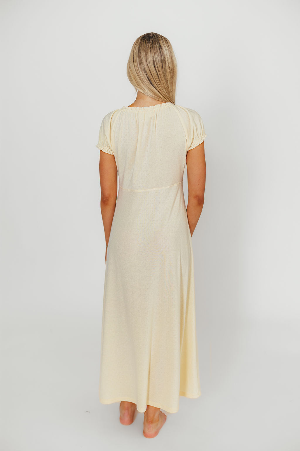 Remi Maxi Dress in Custard - Elegant Flowy Long Dress for Women | Perfect for Summer, Beach, Weddings & Casual Outings