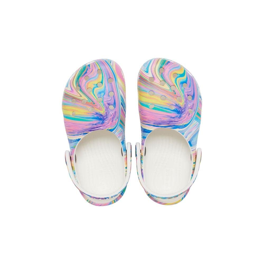 Crocs Classic Solar Rainbow Clogs | Comfortable Slip-On Shoes for Men & Women | Perfect for Beach, Pool, and Casual Wear
