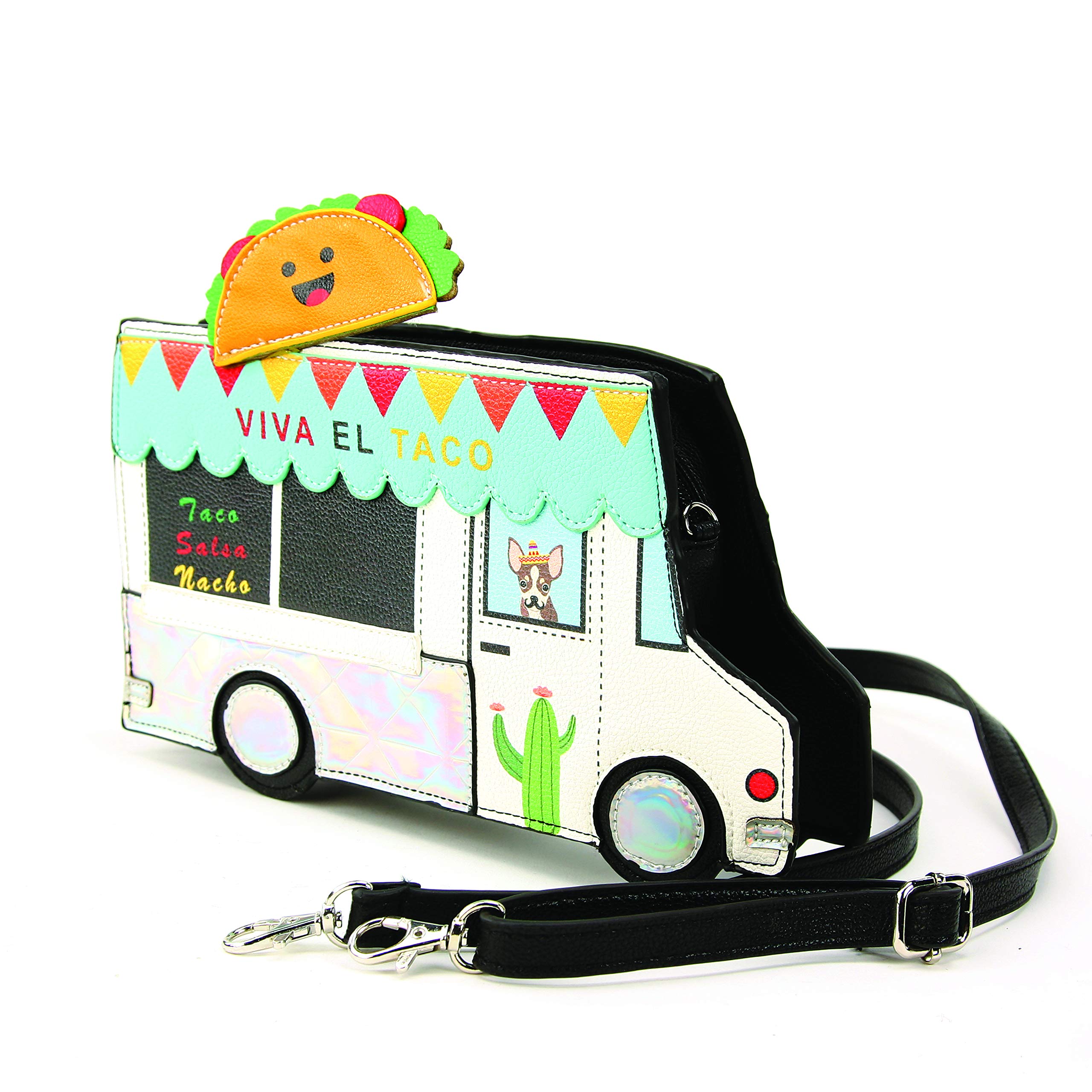 Stylish Taco Truck Crossbody Bag - Waterproof Vinyl Purse for Women | Perfect for Travel, Shopping & Casual Outings