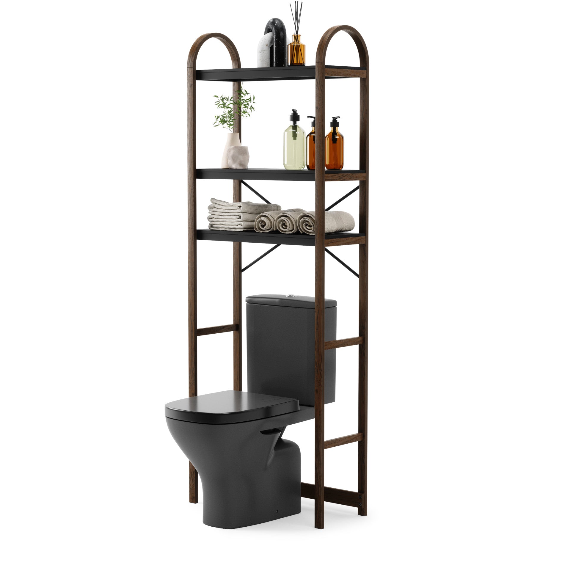 Bellwood Over the Toilet Shelf - Space Saving Bathroom Storage Organizer for Towels, Toiletries & Decor - Perfect for Small Bathrooms & Powder Rooms