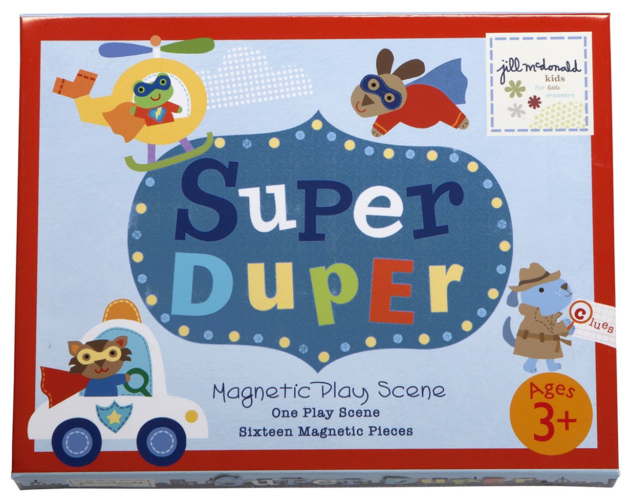 C.R. Gibson Magnetic Super Duper Play Scene Activity Set - 16 Magnetic Play Pieces for Kids Ages 3+ - Fun Educational Toy for Preschool Learning & Travel Entertainment