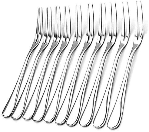 20-Piece Stainless Steel Mini Dessert Forks Set - Silver Elegant Small Forks for Fruits, Salads, Cakes, Appetizers & Party Serving - Perfect for Weddings, Catering & Home Entertaining