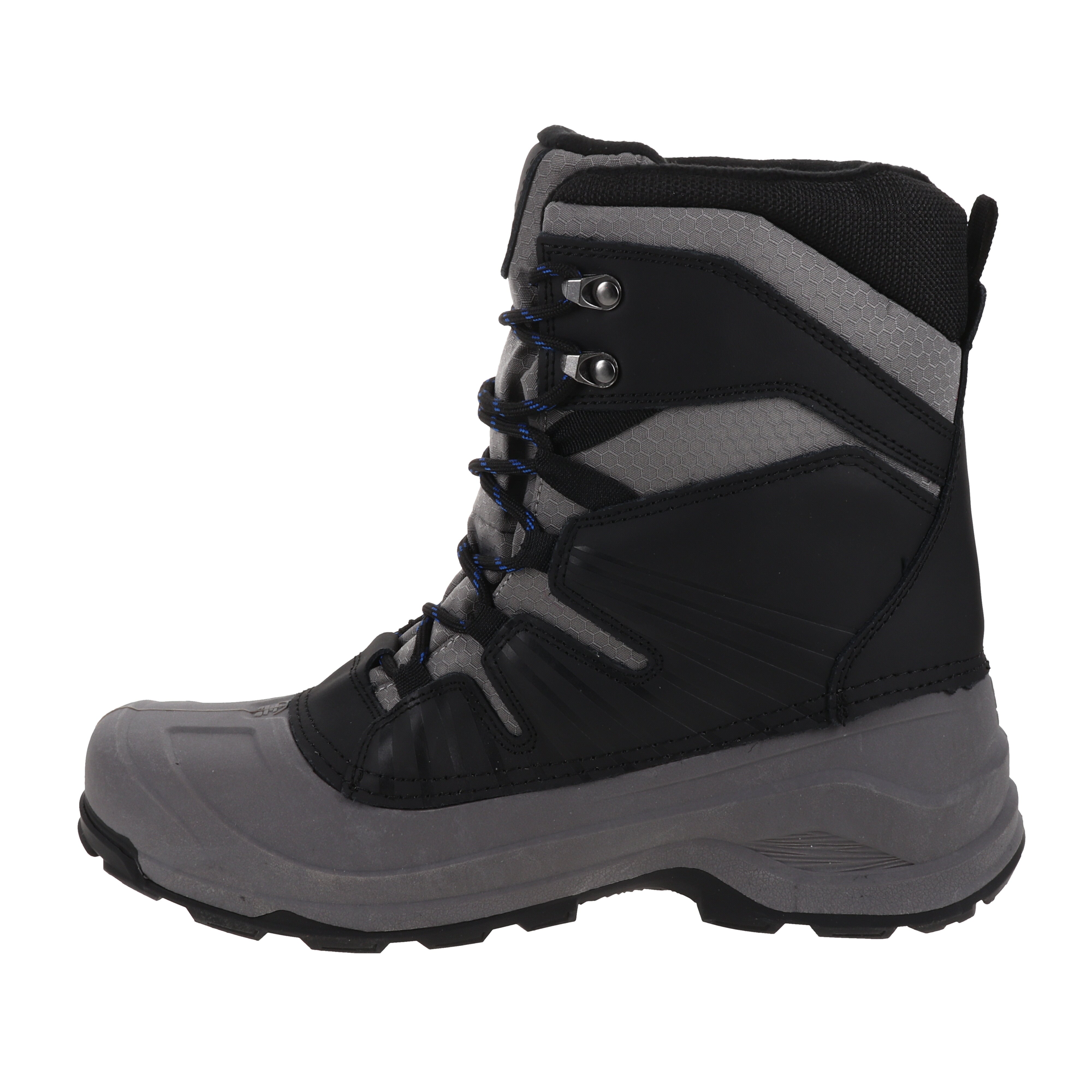 Kamik Iceland Black & Grey Men's Winter Boots - Waterproof Snow Boots for Hiking, Walking & Outdoor Activities in Cold Weather