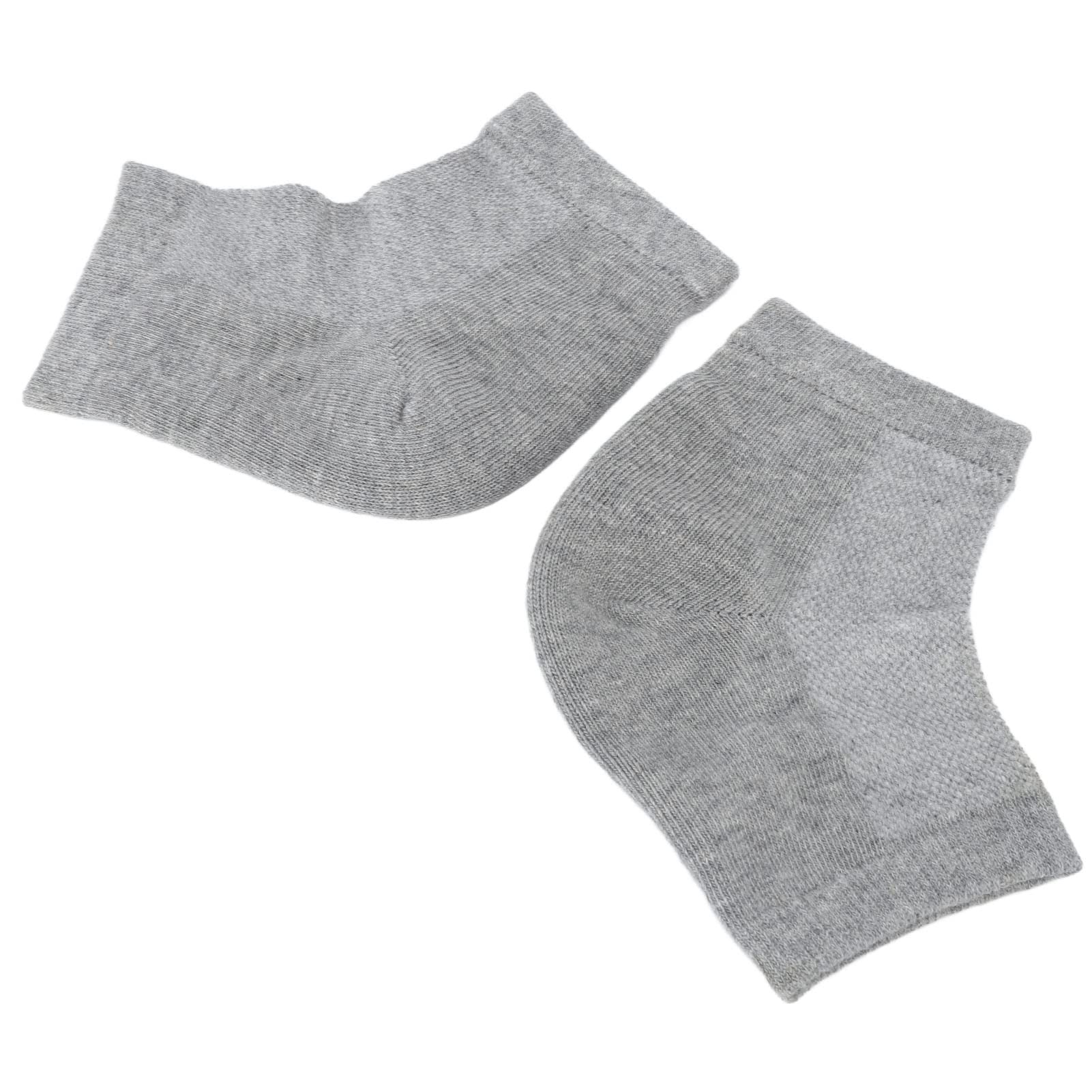 Vitamin E Moisturizing Lotion Socks for Cracked Heels - Softening & Nourishing Foot Care (Gray) - Perfect for Overnight Hydration & Spa Treatments