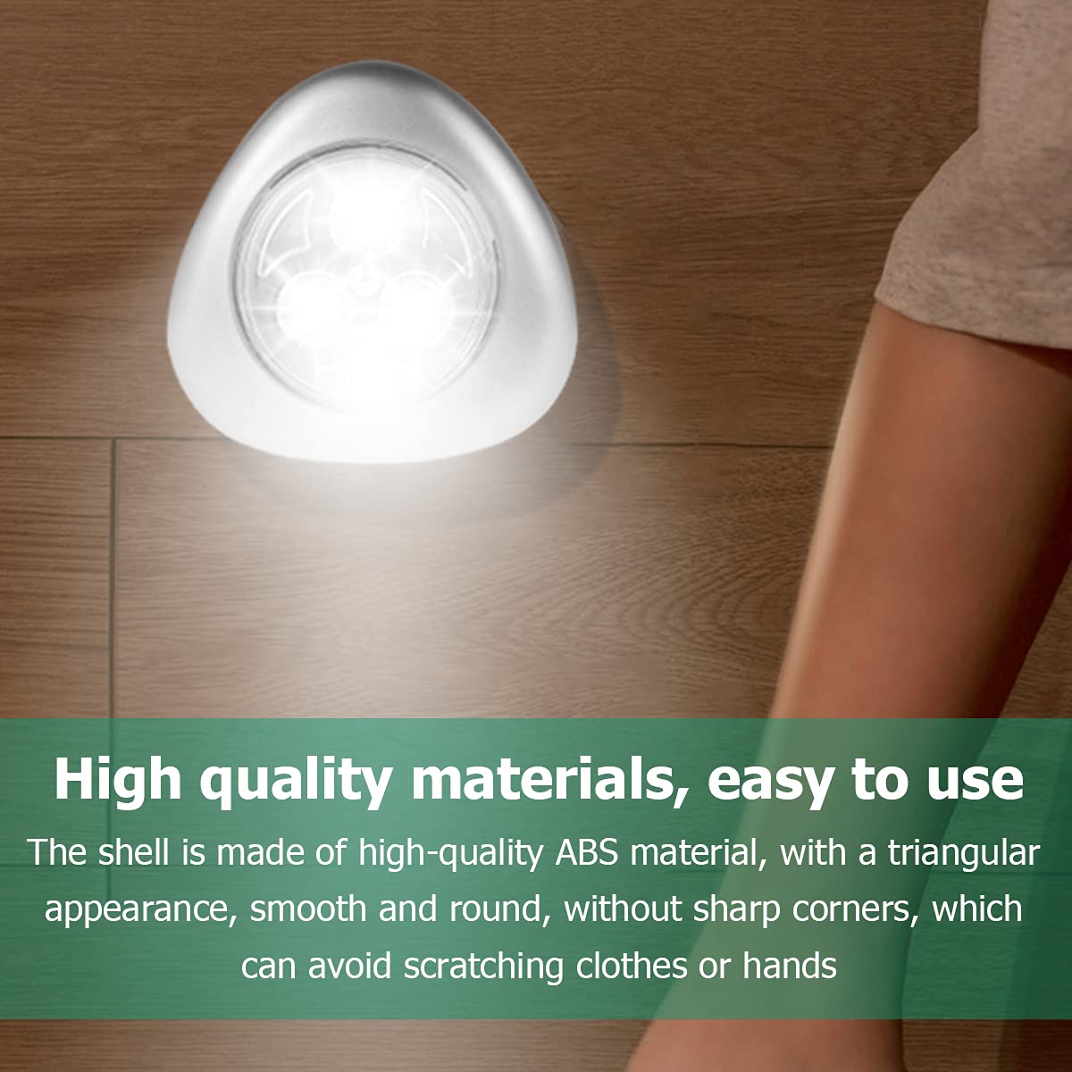 6pcs LED Touch Lights, Battery Powered Wireless Stick-On Night Light, Triangle Touch Lamp - Cordless, Touch Activated On/Off for Kitchen Cabinets, Closets, Stairs & Bedrooms (Perfect for Nighttime Safety & Convenience)