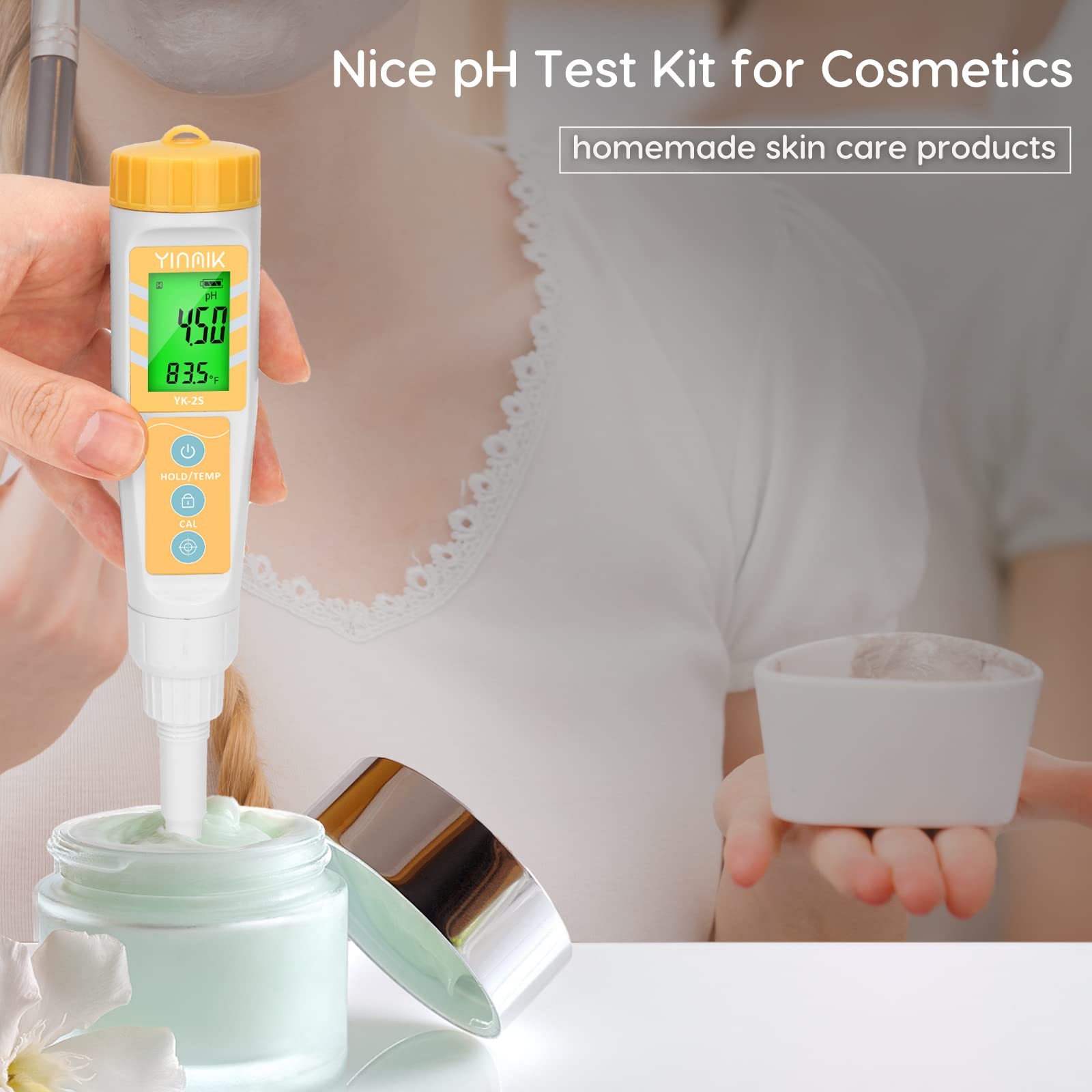 Digital pH Meter for Food - Accurate pH Probe for Sourdough, Bread Dough, Fermenting Sausages & Salami | Waterproof pH Tester for Solid/Liquid Samples & Soft Soil | Perfect for Home Baking, Meat Curing & Gardening