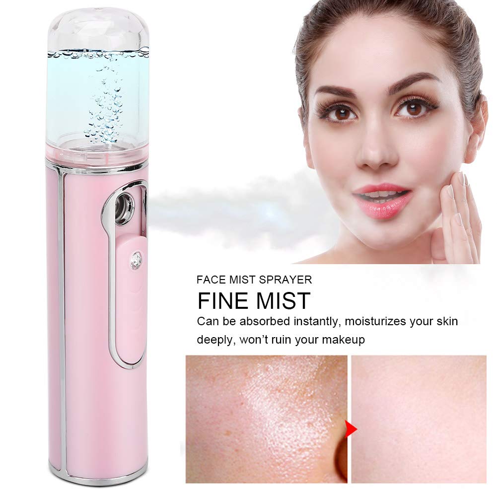 USB Rechargeable Nano Facial Steamer - Portable Handheld Face Mist Sprayer for Hydration & Moisturizing | Perfect for Travel, Home Spa & Daily Skincare Routine