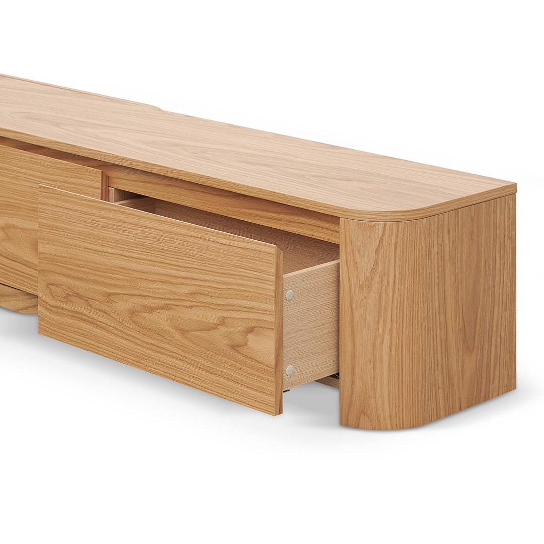 Expandable TV Stand Entertainment Center - Natural Oak Finish for Living Room, Bedroom & Home Theater Setup