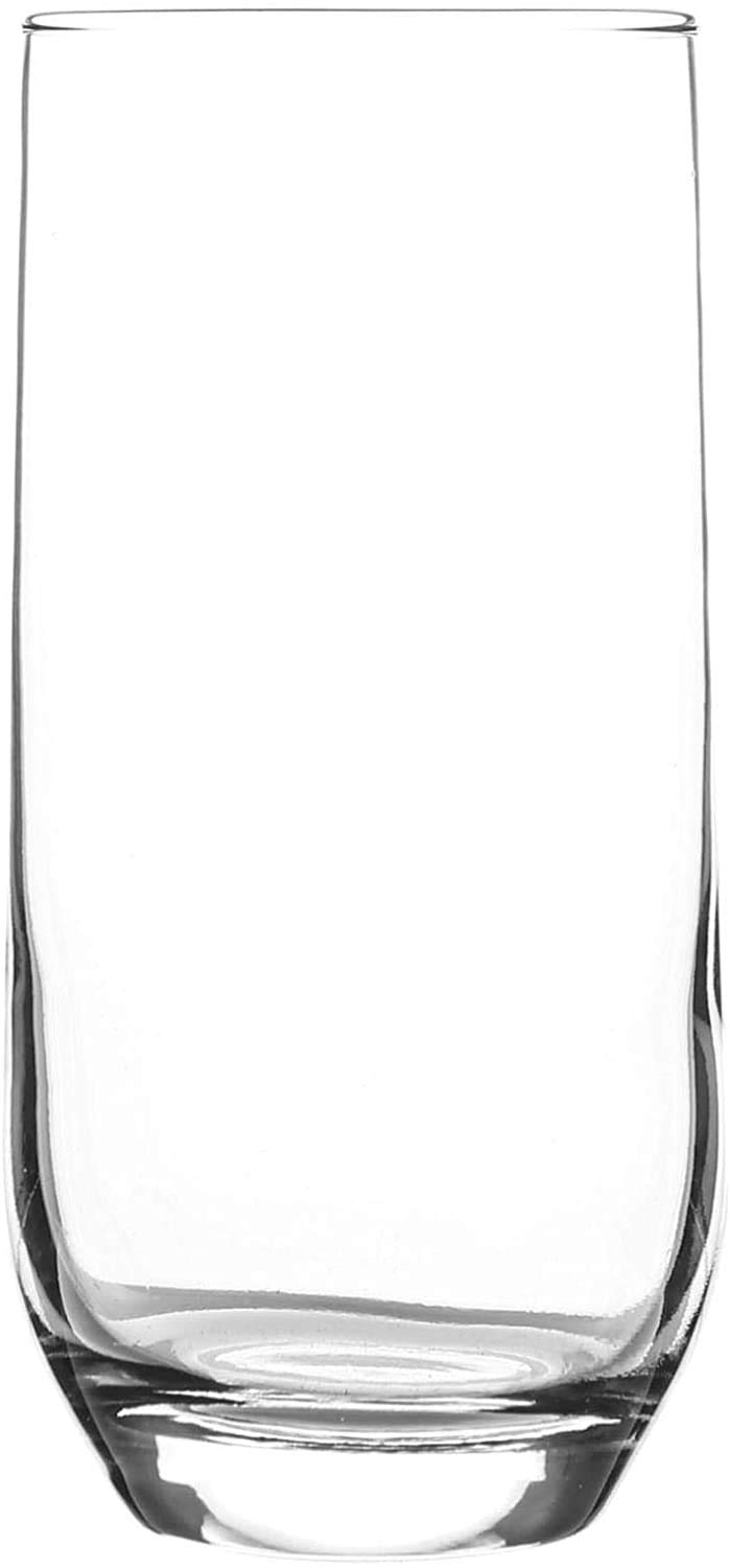 Premium 14oz (415ml) Large Highball Drinking Glasses Set of 6 - Crystal Clear Juice & Water Glasses for Cocktails, Iced Tea, Smoothies - Durable Lead-Free Glassware for Home, Restaurant & Bar Use